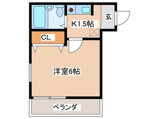 サザンビ－チテラスの物件間取画像